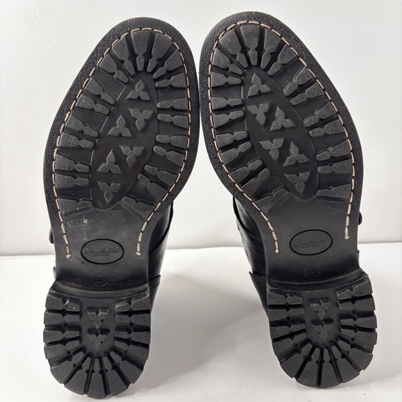 VTG Kenneth Cole Boots Mens 10.5 Black Leather Monk Strap Made in Italy 90s Moto main image 13